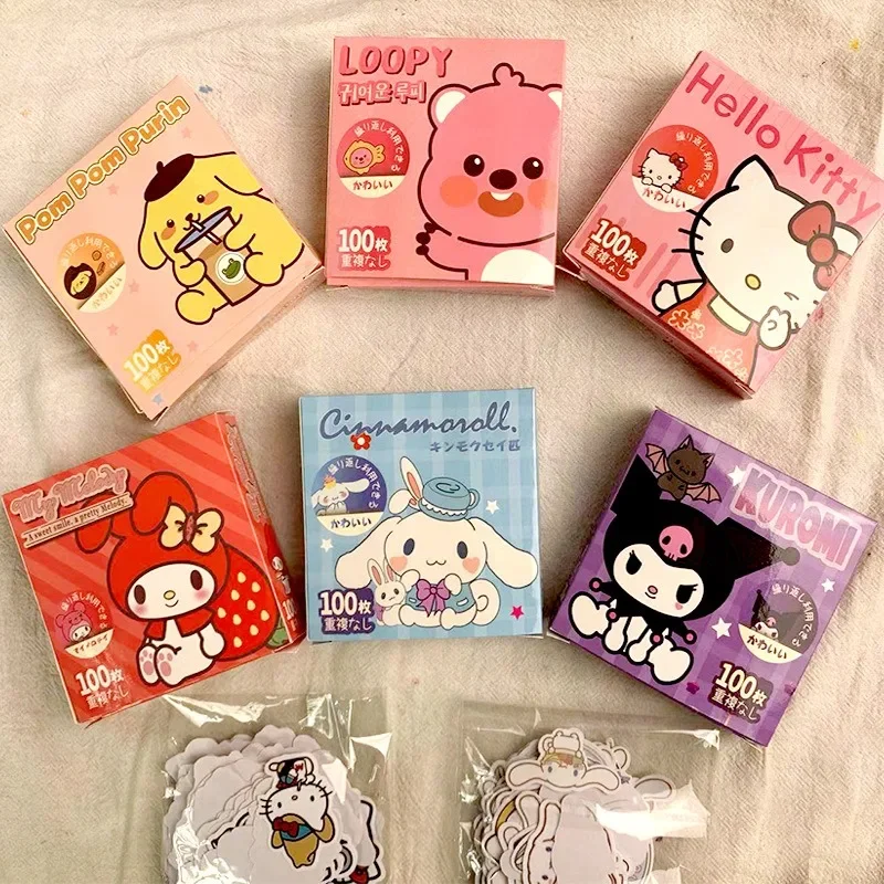 Sanrio Hello Kitty Sticker Cute Cartoon Kuromi Melody Sticker 100students Book Desktop Book Decorative Sticker Kid Birthday Gift
Sanrio Hello Kitty Sticker Cute Cartoon Kuromi Melody Sticker 100students Book Desktop Book Decorative Sticker Kid Birthday Gift