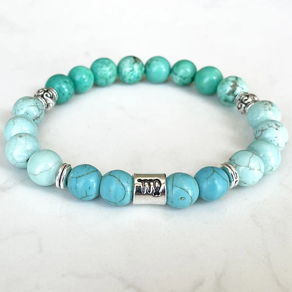 MG1679 Scorpio Zodiac Bracelet For Women 8 MM Hubei Turquoise Green Turquoise Energy Wrist Mala Natural Gemstone Jewelry
MG1679 Scorpio Zodiac Bracelet For Women 8 MM Hubei Turquoise Green Turquoise Energy Wrist Mala Natural Gemstone Jewelry