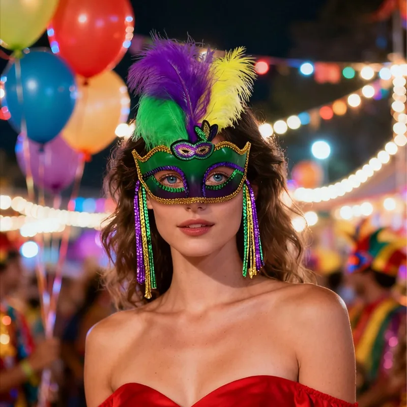 Маска для маскарада в стиле Марди Гра Нового Орлеана, аксессуар для венецианской вечеринки, бразильская маска на половину лица
Маска для маскарада в стиле Марди Гра Нового Орлеана, аксессуар для венецианской вечеринки, бразильская маска на половину лица