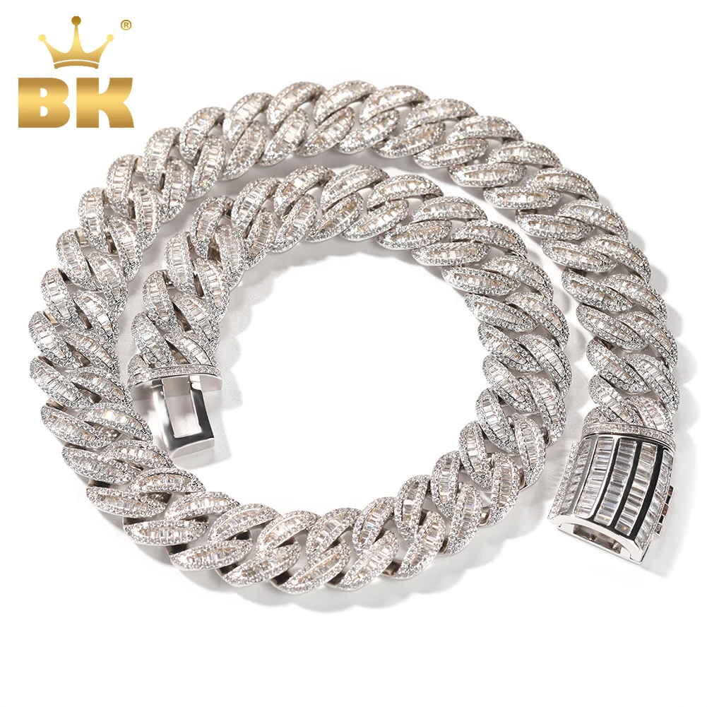 THE BLING KING 18.5mm Miami Cuban Link Necklace Iced Out Baguettecz Cubic Zirconia Clasp HipHop Luxury Jewelry For Party Gift
THE BLING KING 18.5mm Miami Cuban Link Necklace Iced Out Baguettecz Cubic Zirconia Clasp HipHop Luxury Jewelry For Party Gift