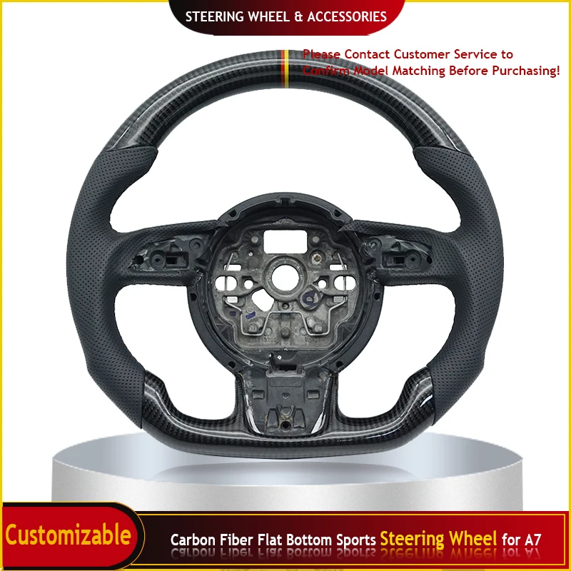 Flat Bottomed Sport Carbon Fiber Steering Wheel for Audi A7 S6 S7 A8 S8 2010-2016 Upgrade Accessories Customizable
Flat Bottomed Sport Carbon Fiber Steering Wheel for Audi A7 S6 S7 A8 S8 2010-2016 Upgrade Accessories Customizable