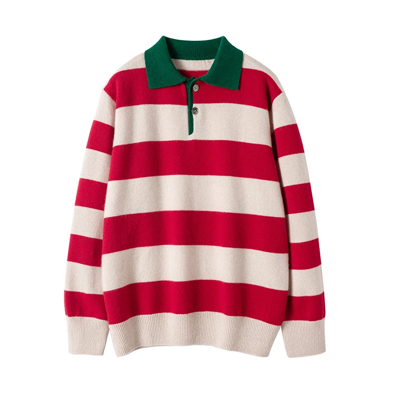 aliaga winter new style brand women's long sleeve striped buttons turn-down collar high quality 100% cashmere sweater knitwear
aliaga winter new style brand women's long sleeve striped buttons turn-down collar high quality 100% cashmere sweater knitwear