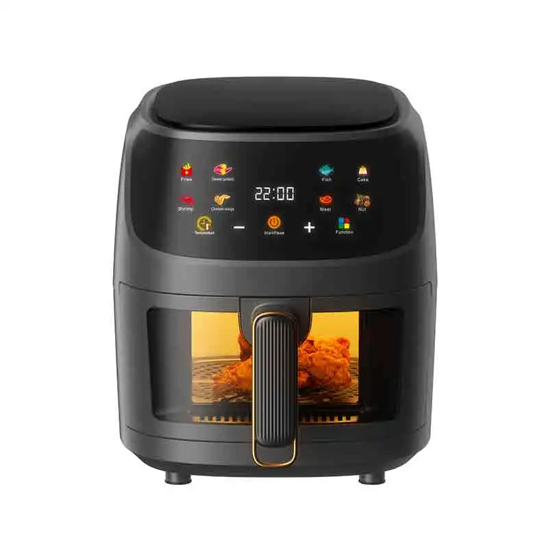 1350W Digital Air Fryer, Transparent Window & Rapid Air Technology, 5L Capacity for Crispy Frying Baking Roasting, Touch Control
1350W Digital Air Fryer, Transparent Window & Rapid Air Technology, 5L Capacity for Crispy Frying Baking Roasting, Touch Control
