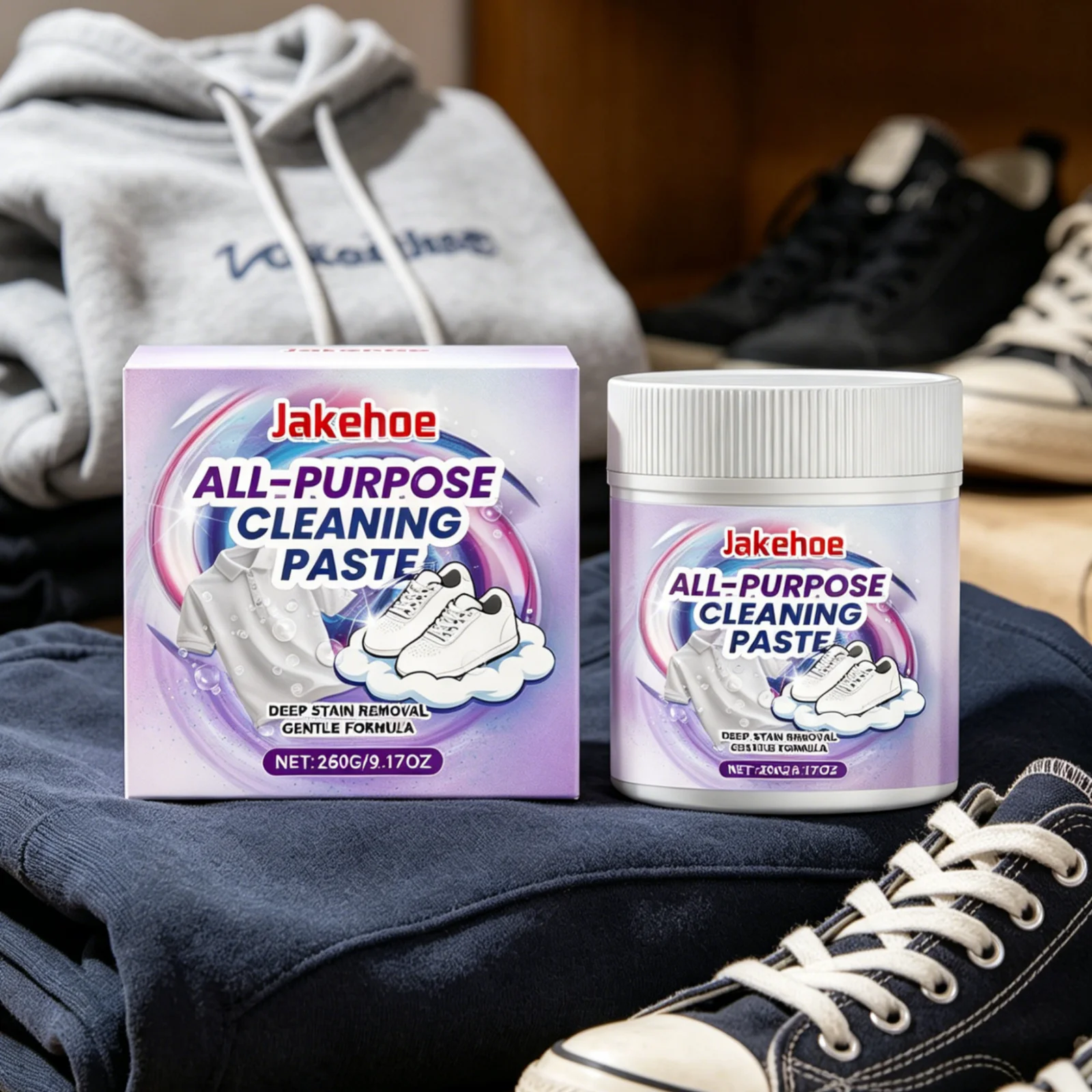 Jakehoe All Purpose Cleaning Paste Deep Stain Removal Powerful Decontamination Quick Drying Gentle Household Cleaning Paste 260g
Jakehoe All Purpose Cleaning Paste Deep Stain Removal Powerful Decontamination Quick Drying Gentle Household Cleaning Paste 260g