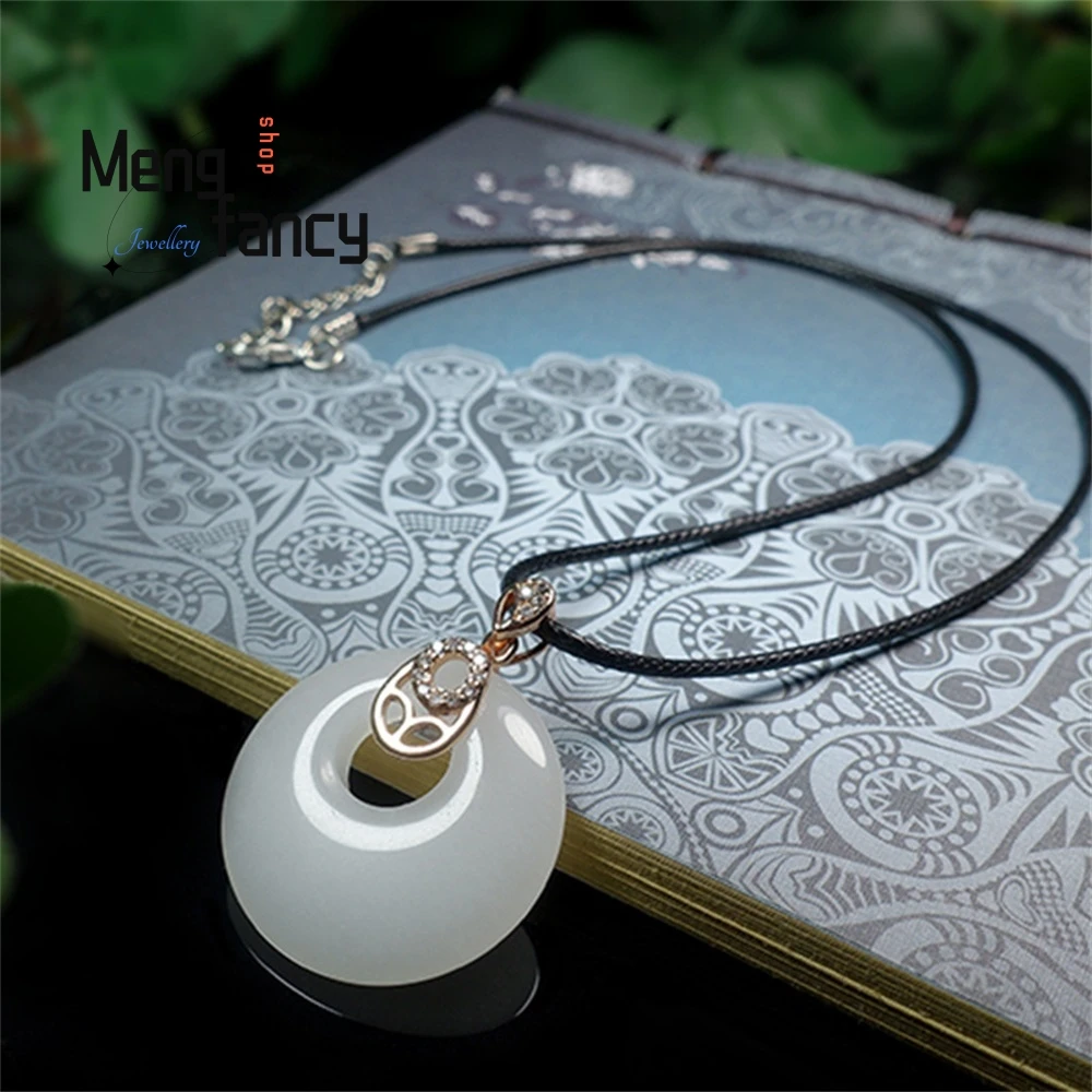 Kunlun White Jade, Golden Thread Jade, Peace Pendant, Couple Jade Necklace, Sweater Chain, Jade Necklace Fashion Jewelry Elegant
Kunlun White Jade, Golden Thread Jade, Peace Pendant, Couple Jade Necklace, Sweater Chain, Jade Necklace Fashion Jewelry Elegant