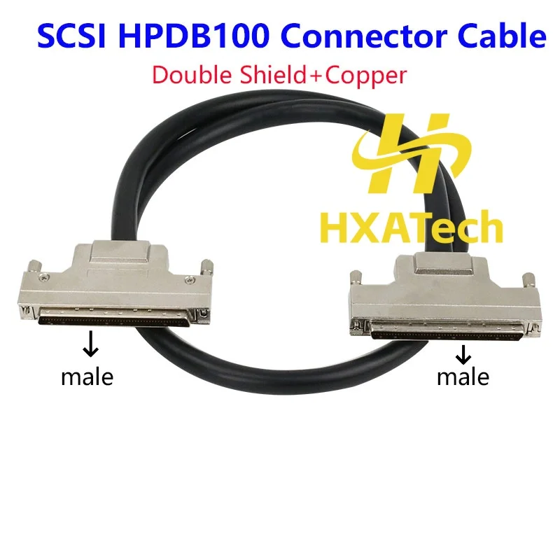 HXATech -SCSI HPDB100 Connection Cable SCSI DB100Pin male to male Data Cable 100-pin Double Shiled Cord with Iron Shell
HXATech -SCSI HPDB100 Connection Cable SCSI DB100Pin male to male Data Cable 100-pin Double Shiled Cord with Iron Shell