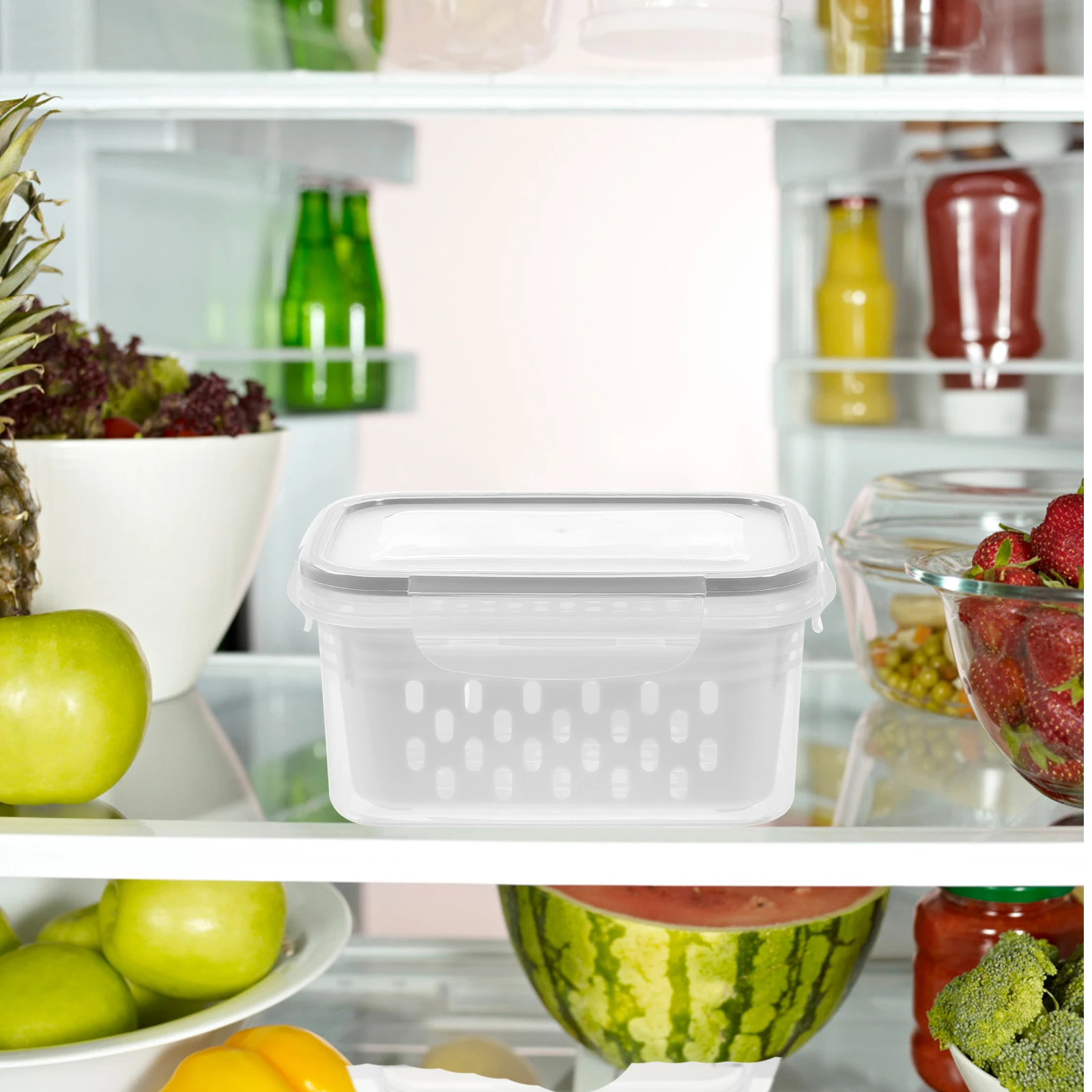 3pcs Fresh-Keeping Freezer Set Fridge Food Storage Container Vegetable Bins Silica Gel Airtight Reusable Sealed Box For
3pcs Fresh-Keeping Freezer Set Fridge Food Storage Container Vegetable Bins Silica Gel Airtight Reusable Sealed Box For