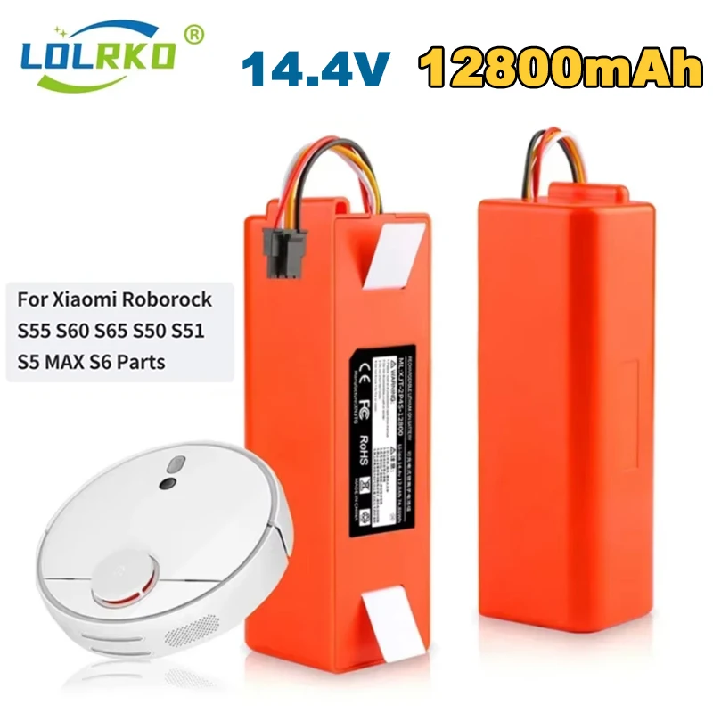 Replacement Battery 14.4V 12800mAh for Roborock S50 S5 S6 S7 Pure/MAX/MaxV/MaxV Ultra/Q5 Q7 Pro/MAX Vacuum Cleaner
Replacement Battery 14.4V 12800mAh for Roborock S50 S5 S6 S7 Pure/MAX/MaxV/MaxV Ultra/Q5 Q7 Pro/MAX Vacuum Cleaner