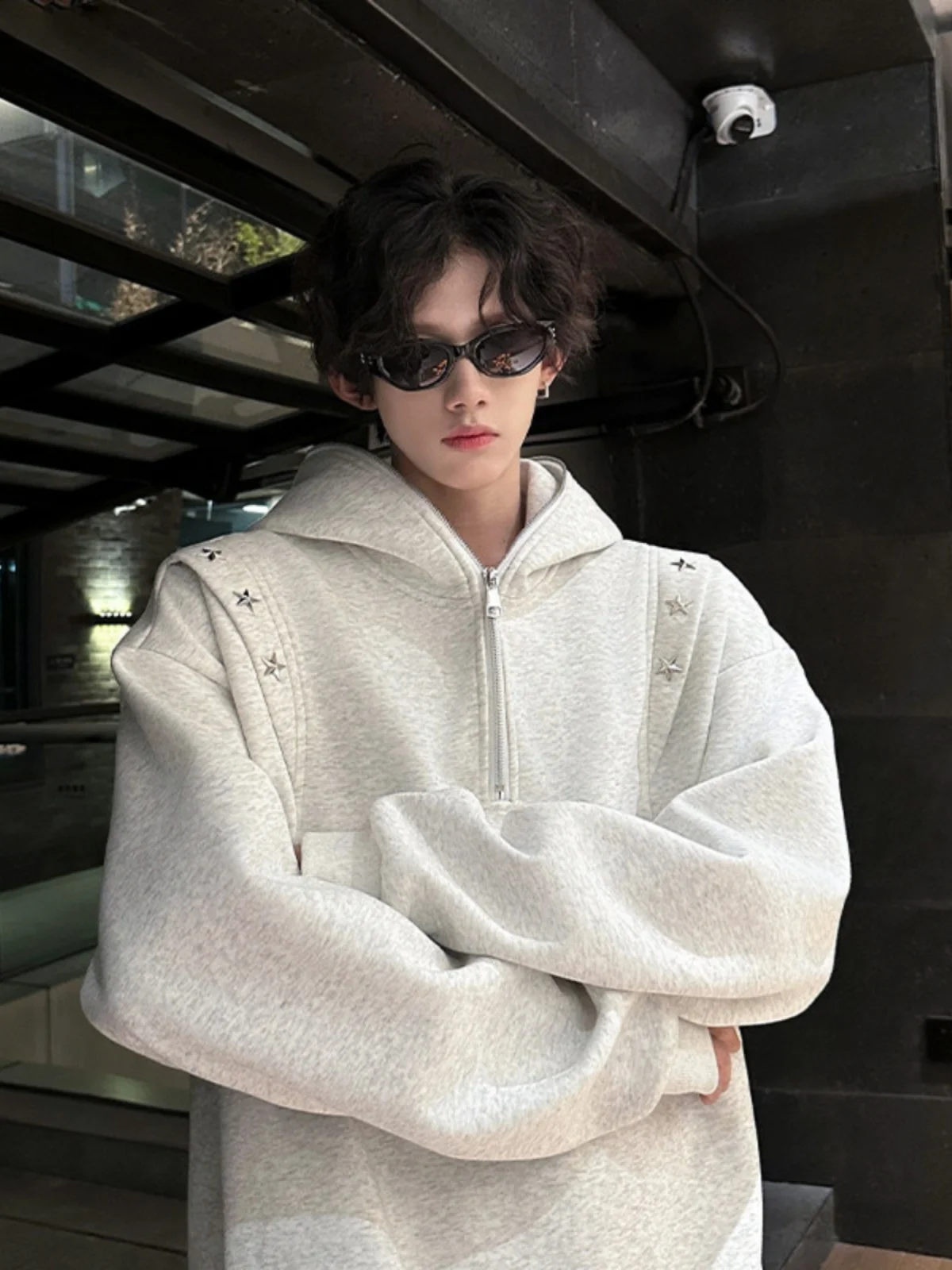 Мужская толстовка на молнии до плеч с флисовой подкладкой в стиле хип-хоп, белая, для уличного стиля, крутая, повседневная, осенне-зимняя
Мужская толстовка на молнии до плеч с флисовой подкладкой в стиле хип-хоп, белая, для уличного стиля, крутая, повседневная, осенне-зимняя