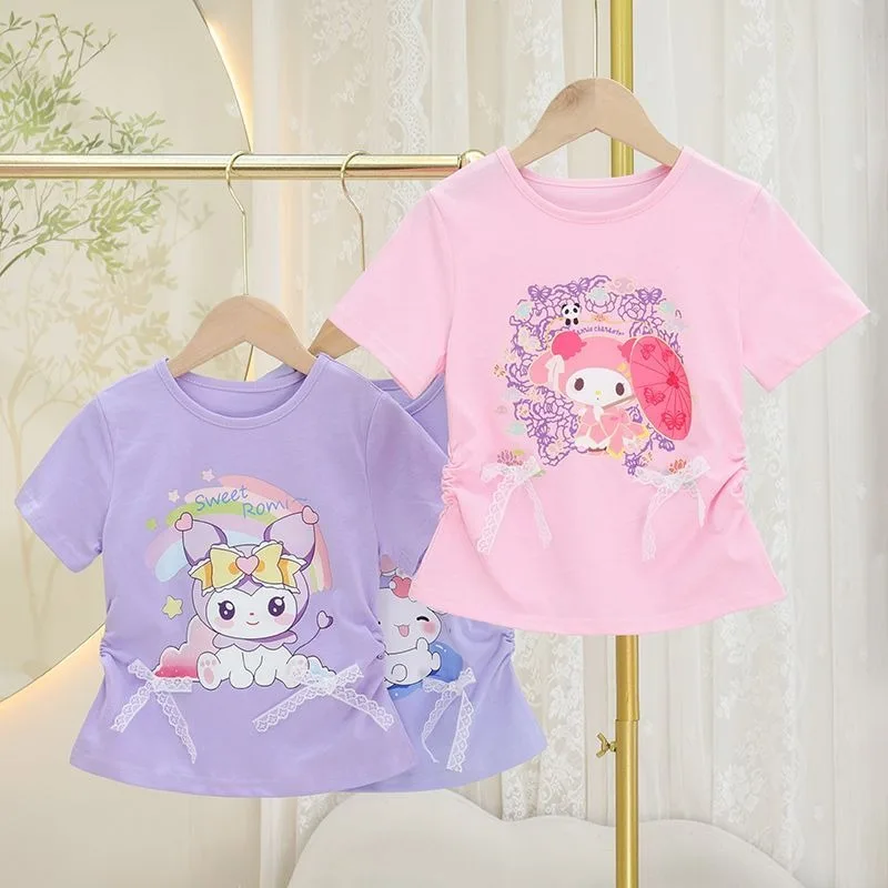 Sweet 2025 My Melody Anime Kawaii Sanrio Ins Summer Baby Short Sleeve Shirt Cute Cartoon Kuromi Top Hoodie Clothes Gifts
Sweet 2025 My Melody Anime Kawaii Sanrio Ins Summer Baby Short Sleeve Shirt Cute Cartoon Kuromi Top Hoodie Clothes Gifts