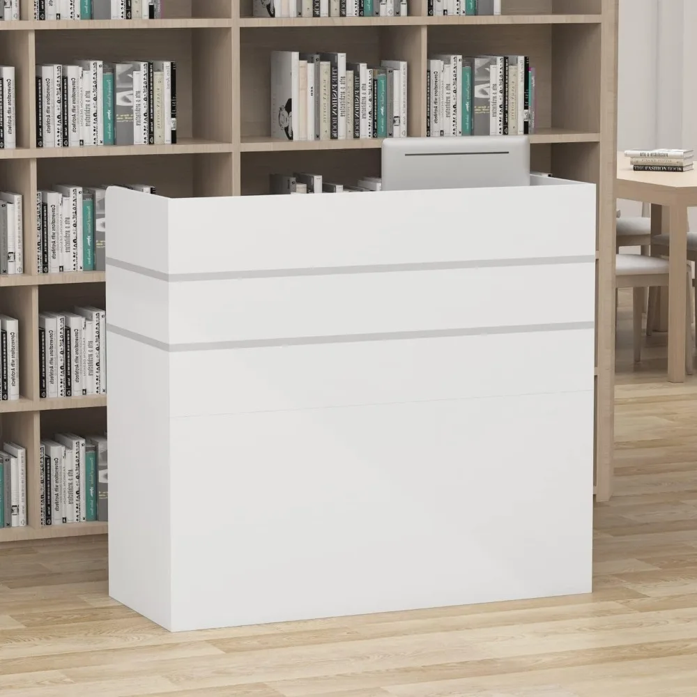 Reception Desk with Drawers & Storage Shelves, Table with Private Panels, for Salon Reception Room Checkout Office
Reception Desk with Drawers & Storage Shelves, Table with Private Panels, for Salon Reception Room Checkout Office