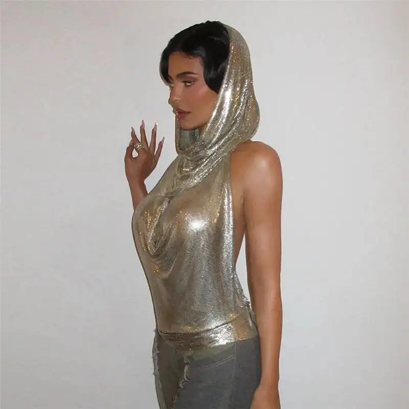 Sexy Dune Wasteland Spicy Nightclub Girl Hollow Out Open Back Hooded Top Slim Fit Sleeveless T-shirt
Sexy Dune Wasteland Spicy Nightclub Girl Hollow Out Open Back Hooded Top Slim Fit Sleeveless T-shirt