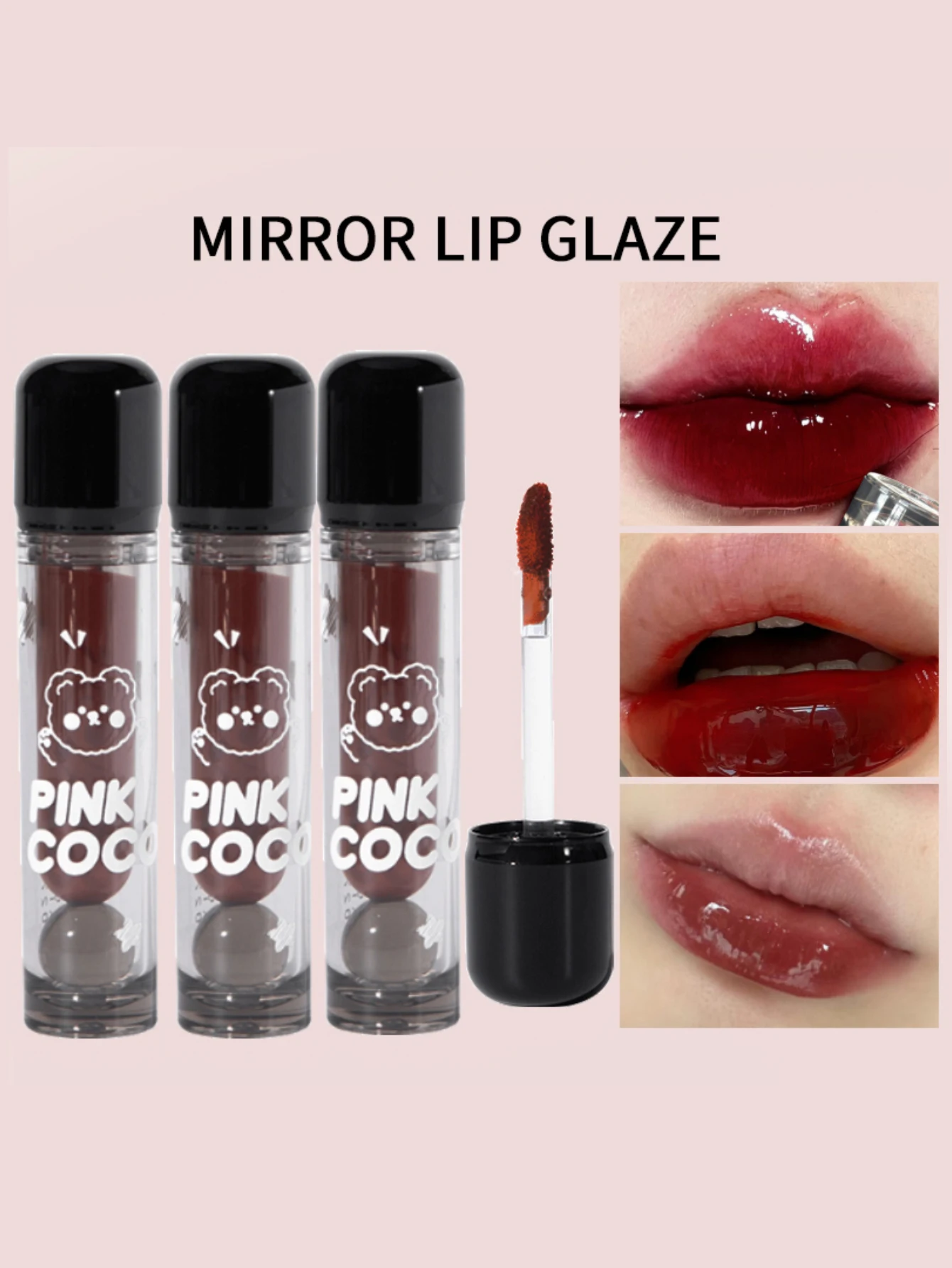 PINKCOCO Bear Doodle Mirror Lip Glaze — Long-Lasting Shiny Lip Gloss, Student-Friendly, Skin-Brightening Nude Lipstick,Beautifu
PINKCOCO Bear Doodle Mirror Lip Glaze — Long-Lasting Shiny Lip Gloss, Student-Friendly, Skin-Brightening Nude Lipstick,Beautifu