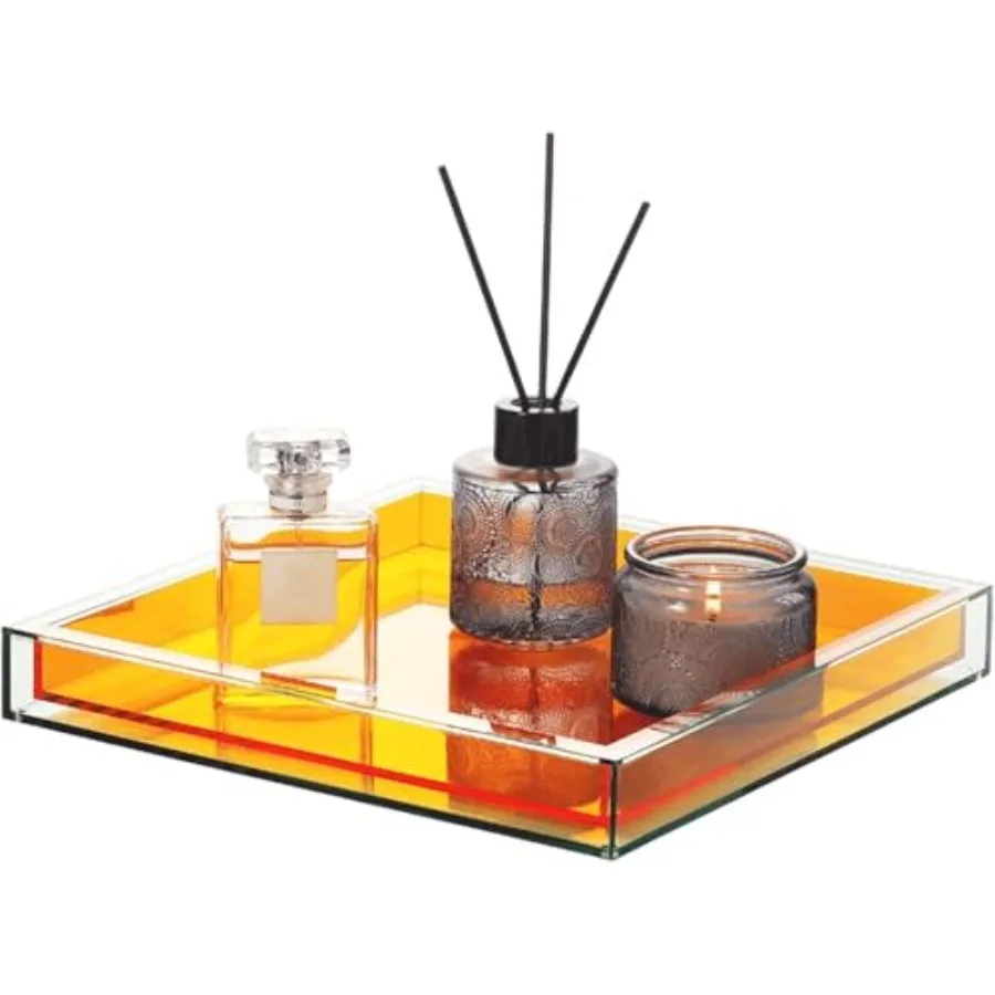 Creative Acrylic Decorative Tray, 10"x10" Modern Decorative Trays Jewelry Perfume Makeup Organizer Square Bathroom Sink Vanity
Creative Acrylic Decorative Tray, 10"x10" Modern Decorative Trays Jewelry Perfume Makeup Organizer Square Bathroom Sink Vanity