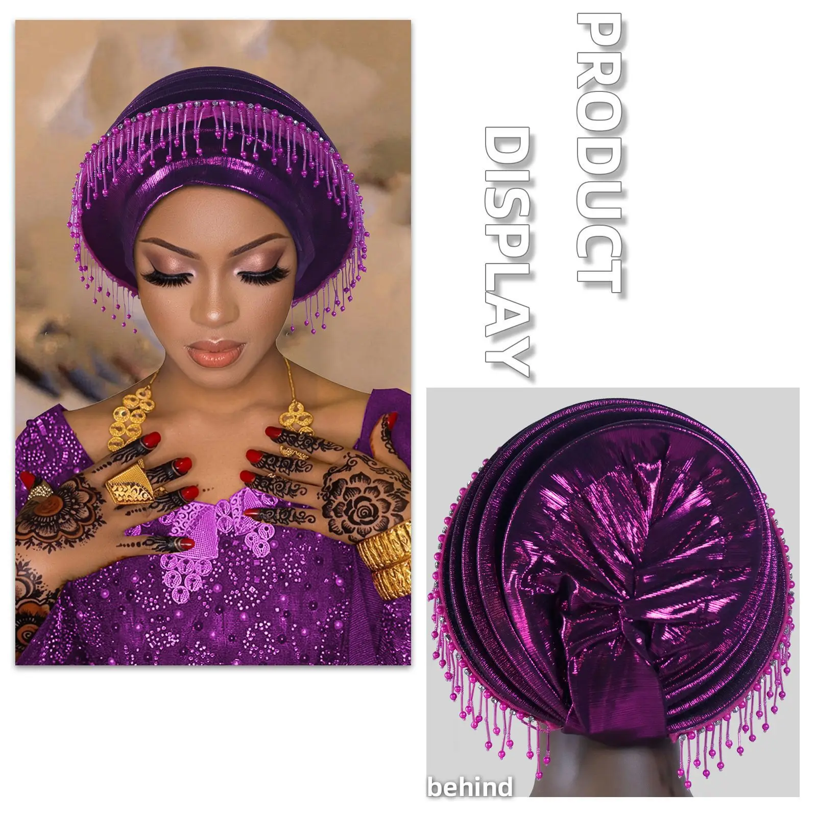 Already Made Tassel Turban Cap African Headtie Women Head Wraps Nigeria Wedding Geles Party Headwear Bonnet Muslim Hijab Hat New
Already Made Tassel Turban Cap African Headtie Women Head Wraps Nigeria Wedding Geles Party Headwear Bonnet Muslim Hijab Hat New