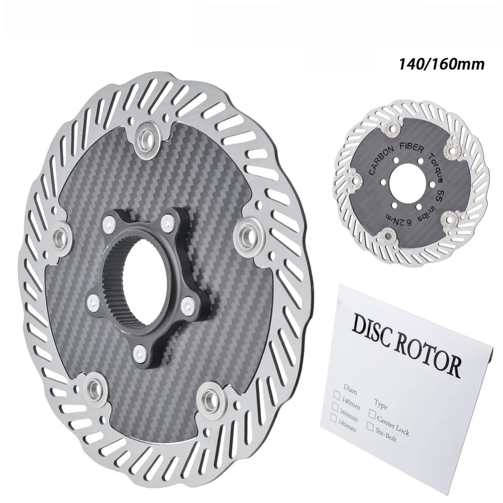 HASSNS Carbon Fiber Floating Bicycle Disc Brake Rotor 6 Bolt/Center Lock 140/160mm Stainless Steel Lightweight Heat Dissipation
HASSNS Carbon Fiber Floating Bicycle Disc Brake Rotor 6 Bolt/Center Lock 140/160mm Stainless Steel Lightweight Heat Dissipation