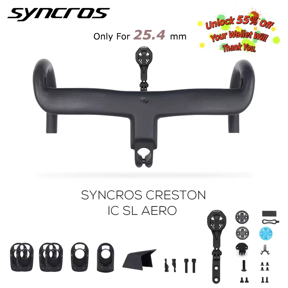Syncros 25.4mm Foil RC Carbon Creston IC SL AERO Integrated Cockpit Carbon Road Bike Handlebar Integrated Cables Di2 Bike Parts
Syncros 25.4mm Foil RC Carbon Creston IC SL AERO Integrated Cockpit Carbon Road Bike Handlebar Integrated Cables Di2 Bike Parts