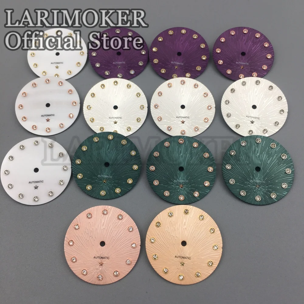 LARIMOKER Watch Parts 24.5MM Silver Gold Rose Gold Edge Diamond Index Dial With Watch Hands For NH05 NH06 Automatic Movement
LARIMOKER Watch Parts 24.5MM Silver Gold Rose Gold Edge Diamond Index Dial With Watch Hands For NH05 NH06 Automatic Movement