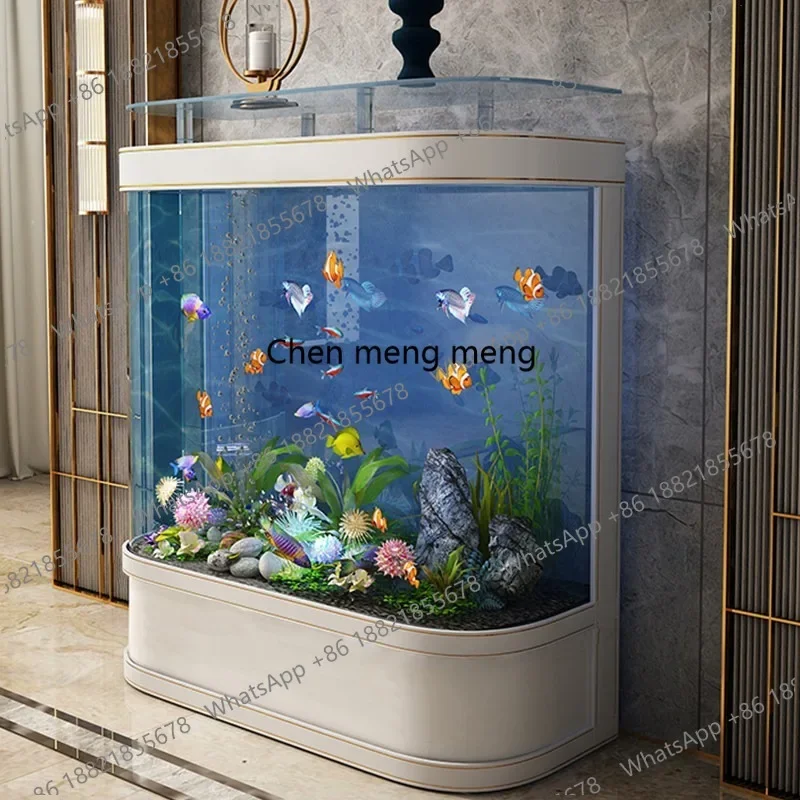 E182 Modern simple ecological arc against the wall living room lucky household goldfish tank aquarium free of change
E182 Modern simple ecological arc against the wall living room lucky household goldfish tank aquarium free of change
