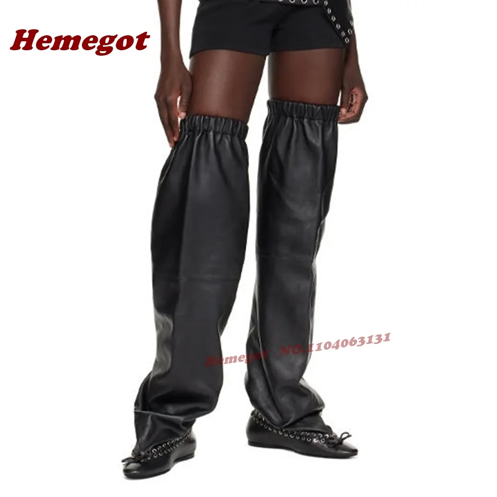 Black Patchwork Flat Pants Boots Round Toe Lace-Up Slip On Women's Thigh High Boots Luxury Leather Runway Shoes Solid 2026
Black Patchwork Flat Pants Boots Round Toe Lace-Up Slip On Women's Thigh High Boots Luxury Leather Runway Shoes Solid 2026