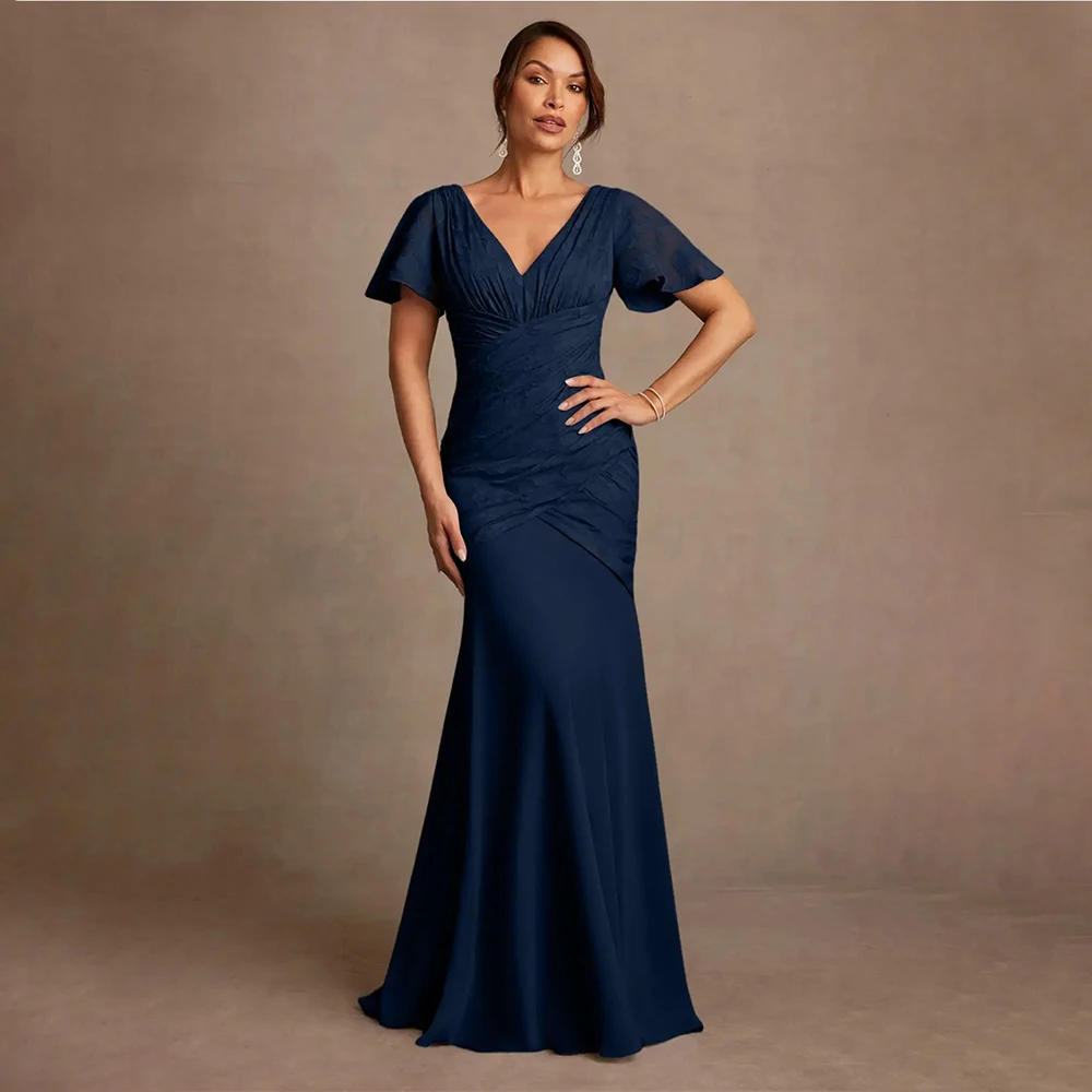 Mother of Bride Dresses Wedding V Neck Pleated Mermaid Gown Elegant Mother of The Bride Dress Formal Party Wear Mother Dresses
Mother of Bride Dresses Wedding V Neck Pleated Mermaid Gown Elegant Mother of The Bride Dress Formal Party Wear Mother Dresses