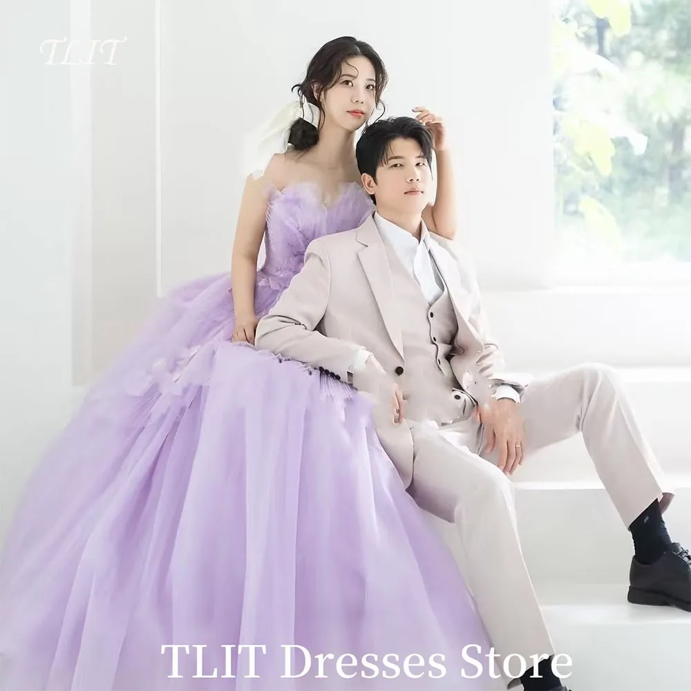 TLIT Purple Tulle Floral Evening Dress Korea Wedding Dress Photo Shoot Strapless Princess Appliques Prom Gown Customized
TLIT Purple Tulle Floral Evening Dress Korea Wedding Dress Photo Shoot Strapless Princess Appliques Prom Gown Customized