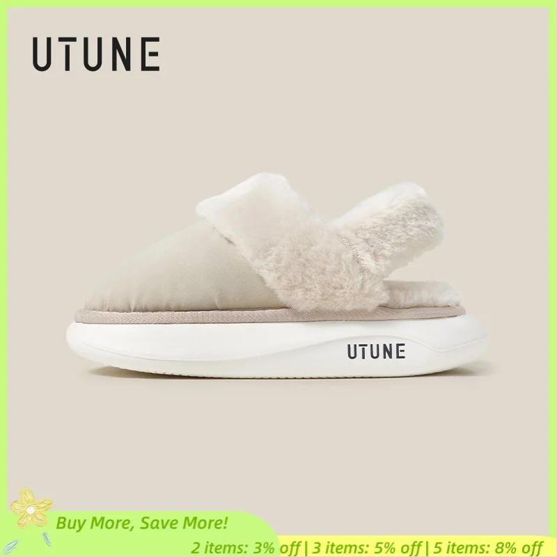 UTUNE Women’s 5cm Height-Increasing Waterproof Thick Plush Slippers with Stretchable Adjustable Heel EVA Winter Home Shoes
UTUNE Women’s 5cm Height-Increasing Waterproof Thick Plush Slippers with Stretchable Adjustable Heel EVA Winter Home Shoes