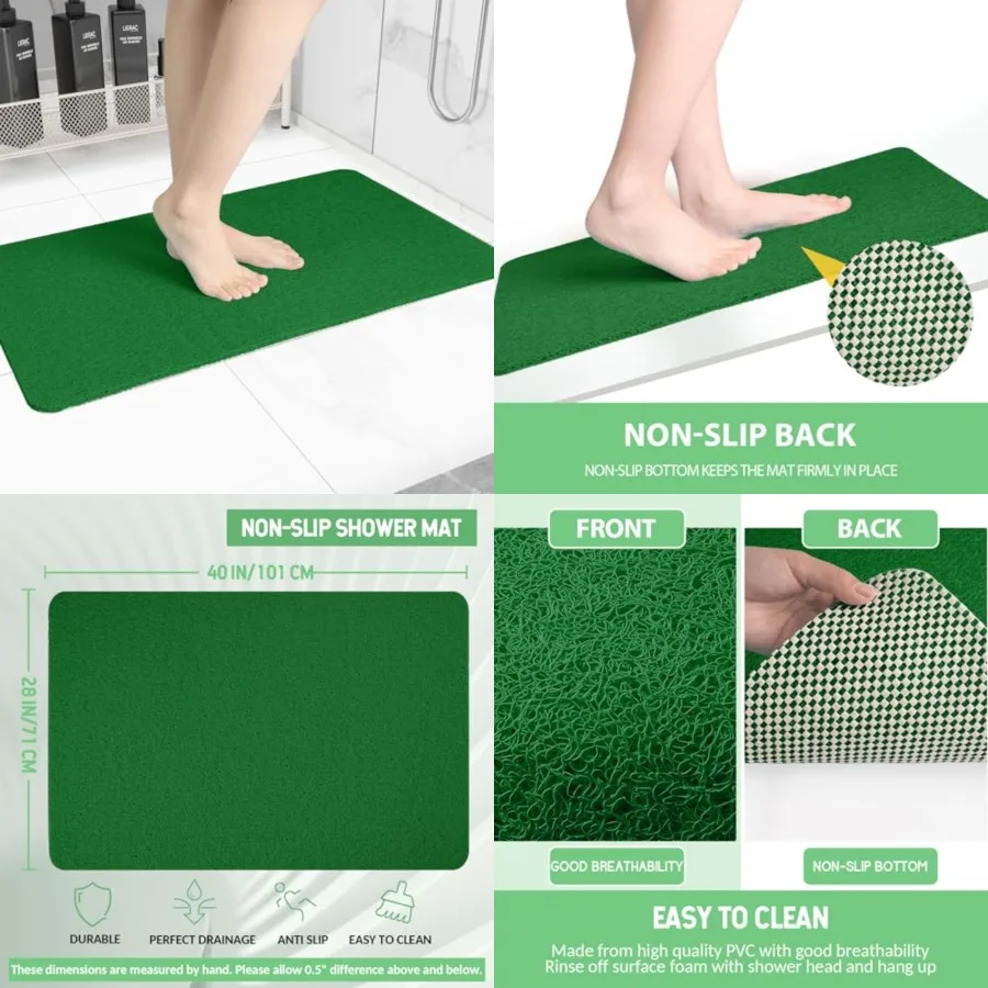 Non-Slip Bathtub Mat, Anti Slip Shower Mat, Fast Drying Bathtub Mats, Feet Scrubber Mat, Anti Slip Mat for Tub, Floor, Bathroom
Non-Slip Bathtub Mat, Anti Slip Shower Mat, Fast Drying Bathtub Mats, Feet Scrubber Mat, Anti Slip Mat for Tub, Floor, Bathroom