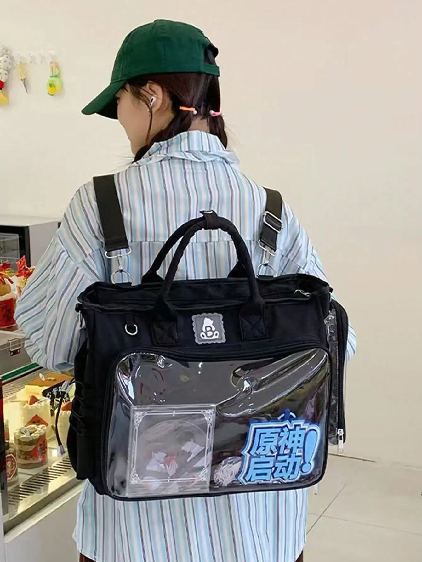 Free Shipping on Orders Over $291pc Japanese Style School Girl Large Capacity Student Backpack, Multiple Pockets & Compartments, Adjustable Drawstring Side Pockets, Transparent DIY Window Decor, Suitable For Books, Laptops, Travel, Can Be Used As Backpack
Free Shipping on Orders Over $291pc Japanese Style School Girl Large Capacity Student Backpack, Multiple Pockets & Compartments, Adjustable Drawstring Side Pockets, Transparent DIY Window Decor, Suitable For Books, Laptops, Travel, Can Be Used As Backpack