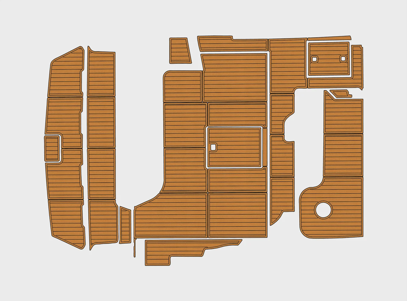 1996 Sea Ray 500 Sundancer 1/4 дюйма, 6 мм, пена EVA, нескользящий морской коврик из тикового дерева, настил из ПВХ, водный ковер, морской пол
1996 Sea Ray 500 Sundancer 1/4 дюйма, 6 мм, пена EVA, нескользящий морской коврик из тикового дерева, настил из ПВХ, водный ковер, морской пол