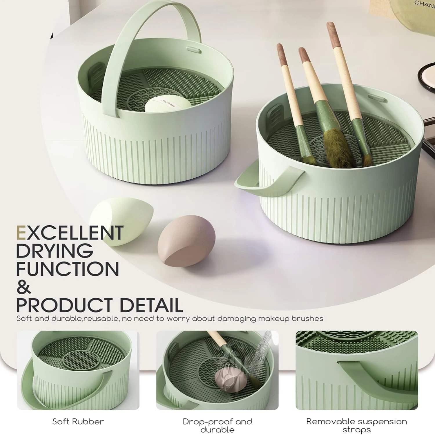 Convenient Complete Makeup Brush Cleaning Set - Keep Your Brushes Sparkling Clean and Always Ready for Use - Perfect for Busy Li
Convenient Complete Makeup Brush Cleaning Set - Keep Your Brushes Sparkling Clean and Always Ready for Use - Perfect for Busy Li