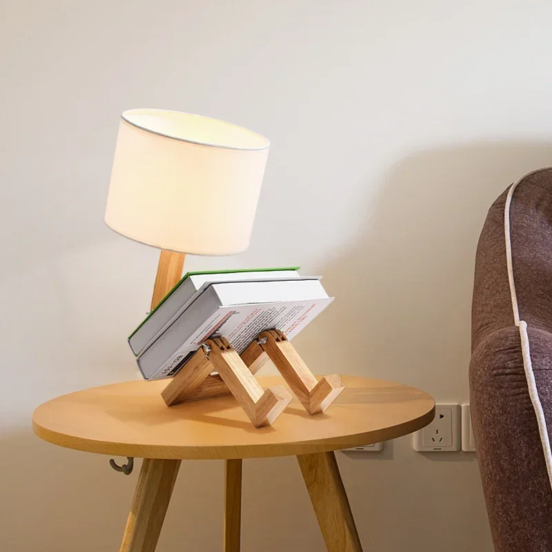 Wooden Robot Shape Creative Table Lamp Indoor Study Fashion Reading Desk Lamp Nordic Modern Desktop Decorative Night Light
Wooden Robot Shape Creative Table Lamp Indoor Study Fashion Reading Desk Lamp Nordic Modern Desktop Decorative Night Light