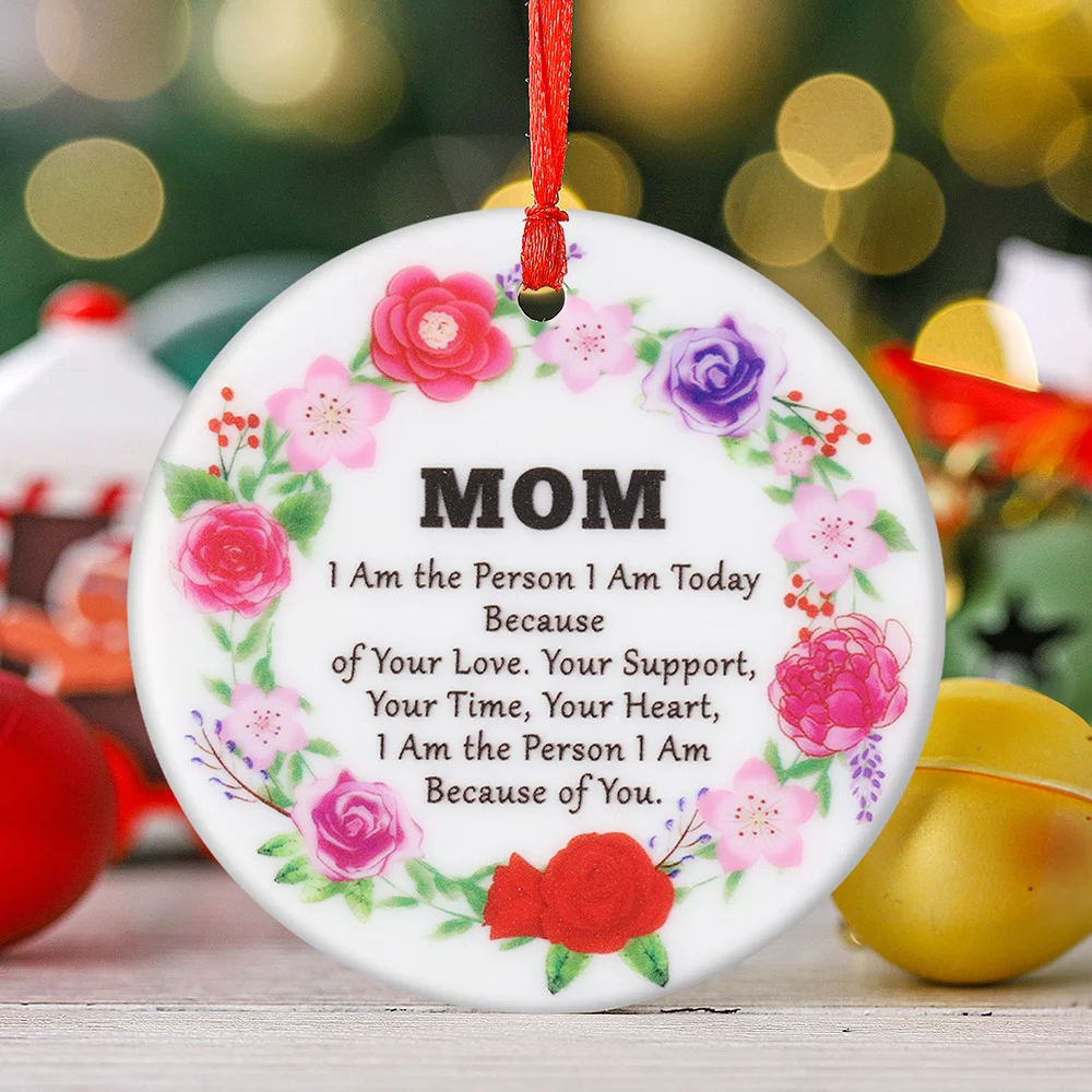 1 pc ceramic mom memorial ornament - wreath design,suitable for hanging decorations on Christmas trees,homes, fireplaces,windows
1 pc ceramic mom memorial ornament - wreath design,suitable for hanging decorations on Christmas trees,homes, fireplaces,windows