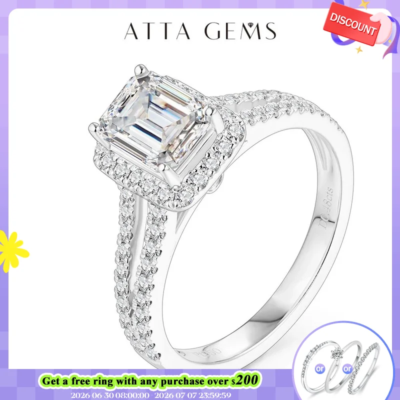 ATTAGEMS 925 Sterling Silver Moissanite Ring Emearld Cut 1.0CT VVS1 D Color Moissanite Pass Diamond Test for Women Elegant Rings
ATTAGEMS 925 Sterling Silver Moissanite Ring Emearld Cut 1.0CT VVS1 D Color Moissanite Pass Diamond Test for Women Elegant Rings