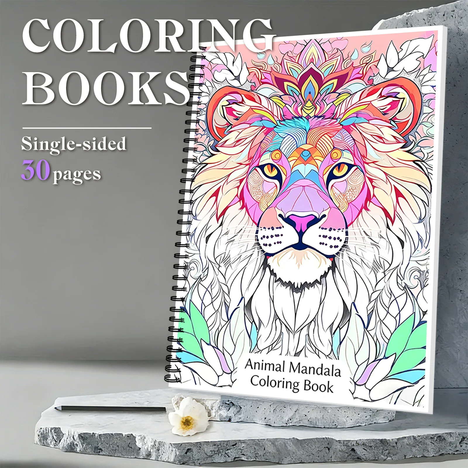 1 шт., красочная книжка-раскраска с изображением мандалы в виде льва, для творческого отдыха в помещении, личных сеансов для хобби
1 шт., красочная книжка-раскраска с изображением мандалы в виде льва, для творческого отдыха в помещении, личных сеансов для хобби