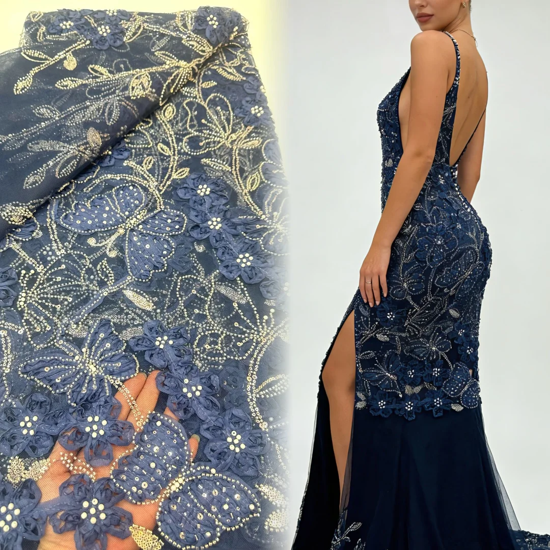 Высококачественное кружево с 3D-цветами, африканскими пайетками и бисером, французская вышивка бисером для нигерийских свадебных платьев, 2026 год
Высококачественное кружево с 3D-цветами, африканскими пайетками и бисером, французская вышивка бисером для нигерийских свадебных платьев, 2026 год