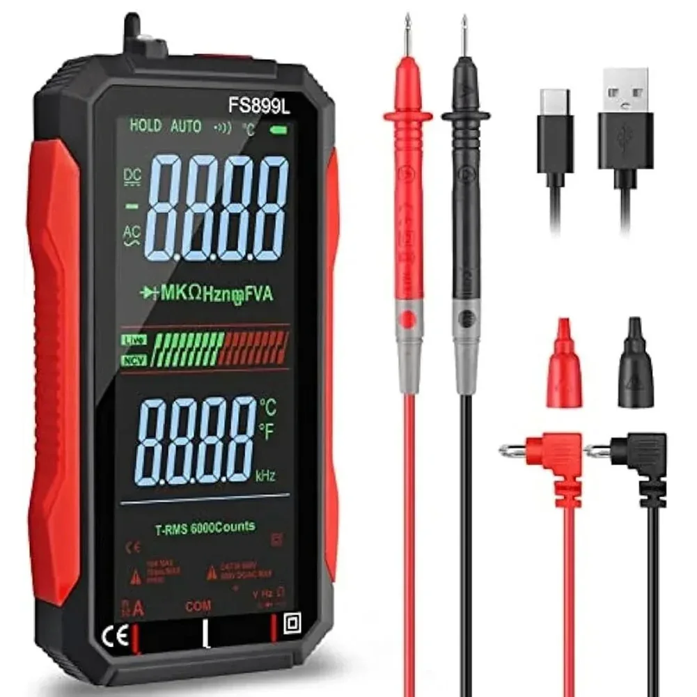 Intelligent Mode Multimeter USB Rechargeable Multimeter 4.8-inch High-definition Screen Automatic Range Detection
Intelligent Mode Multimeter USB Rechargeable Multimeter 4.8-inch High-definition Screen Automatic Range Detection