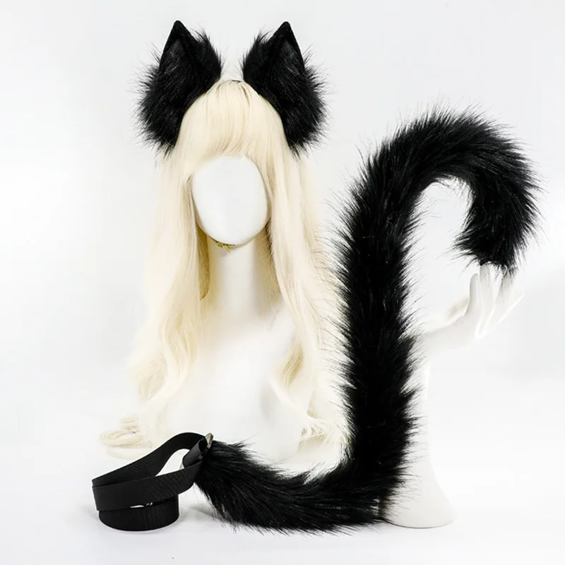 2pcs/set Plush Cat Ears Tail Set Realistic Lolita Headband Cat Tail Cosplay Props Hand-made Simulation Animal Ears
2pcs/set Plush Cat Ears Tail Set Realistic Lolita Headband Cat Tail Cosplay Props Hand-made Simulation Animal Ears
