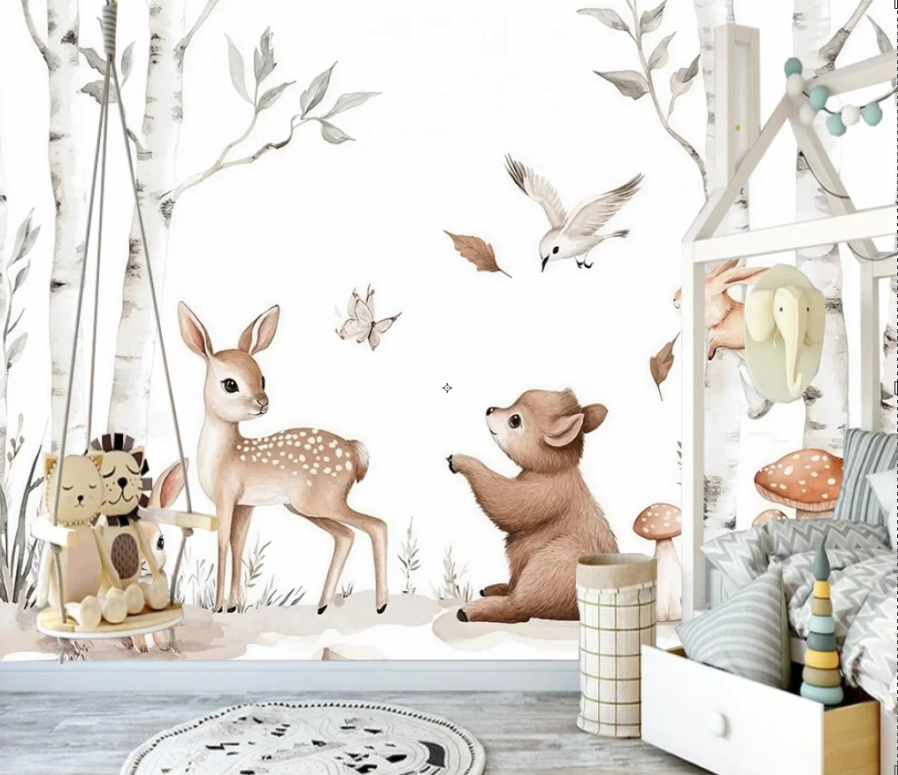 Custom wallpaper baby room cute cartoon Hand drawn cartoon animal forest children background walls decoration 3d wallpaper
Custom wallpaper baby room cute cartoon Hand drawn cartoon animal forest children background walls decoration 3d wallpaper
