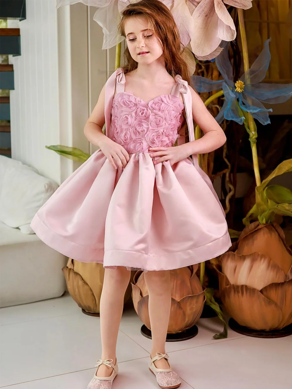 Custom Flower Girl Dress For Wedding Birthday Party Pageant Kids 3D Floral Satin Puff Sleeve Formal Gown Little Girls Princess
Custom Flower Girl Dress For Wedding Birthday Party Pageant Kids 3D Floral Satin Puff Sleeve Formal Gown Little Girls Princess