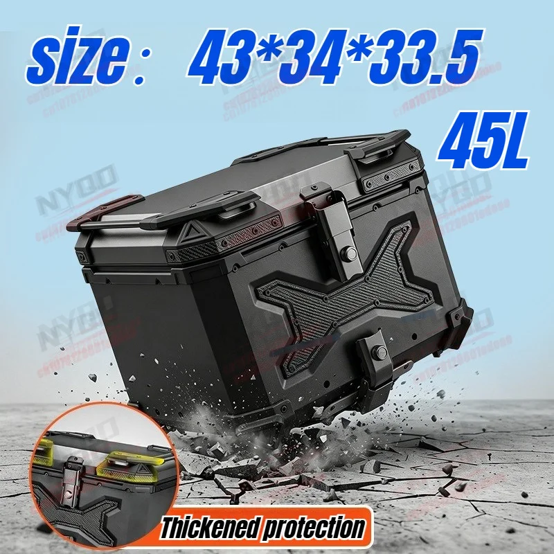 45L Universal Aluminium Alloy Motorcycle Tail Box Motorcycle Trunk Luggage Helmet Waterproof Motorbike Tail Box with Inner Pad
45L Universal Aluminium Alloy Motorcycle Tail Box Motorcycle Trunk Luggage Helmet Waterproof Motorbike Tail Box with Inner Pad
