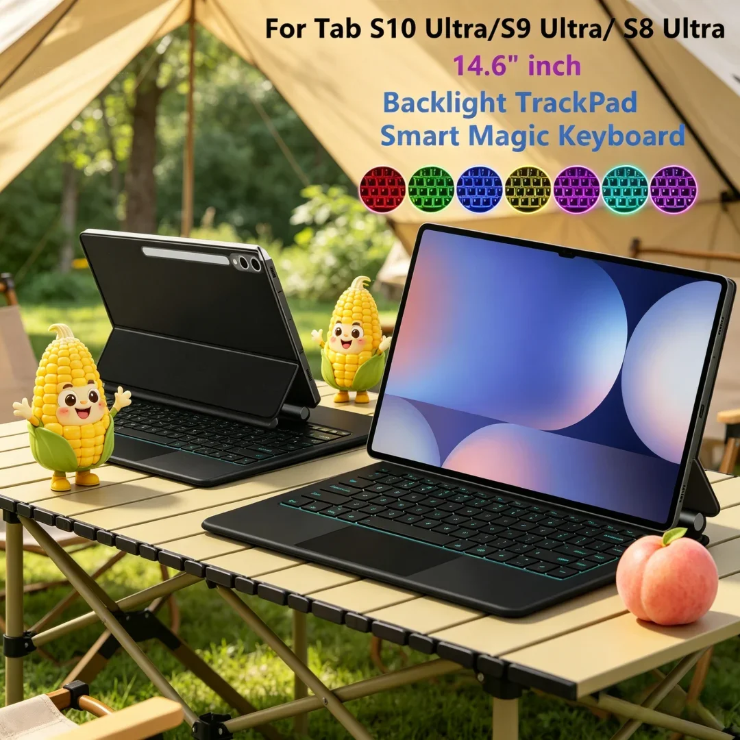 For Samsung Galaxy Tab S10 Ultra & S9 Ultra & S8 Ultra 14.6 Inch Tablet Recherché Case Keyboard Touchpad Magnetic Backlight
For Samsung Galaxy Tab S10 Ultra & S9 Ultra & S8 Ultra 14.6 Inch Tablet Recherché Case Keyboard Touchpad Magnetic Backlight