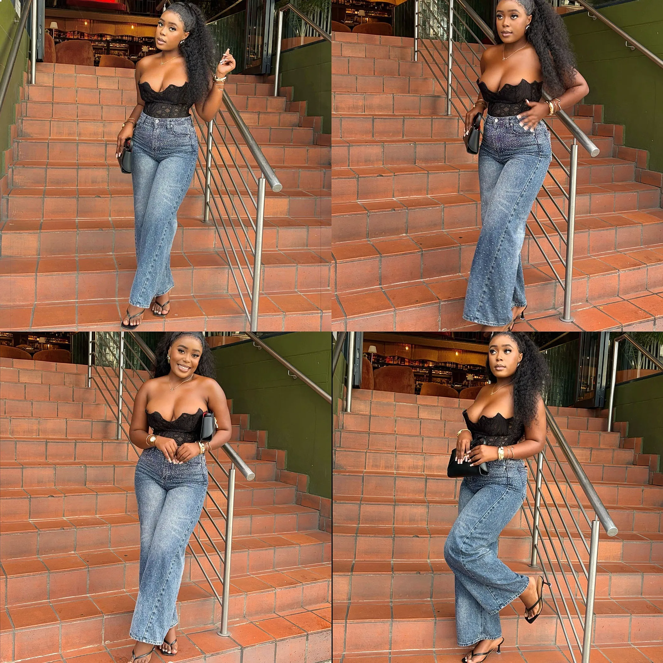 Women Rhinestone Jeans Straight Leg Pants High Waist Sparkly Denim Pants Ripped Bling Jeans
Women Rhinestone Jeans Straight Leg Pants High Waist Sparkly Denim Pants Ripped Bling Jeans