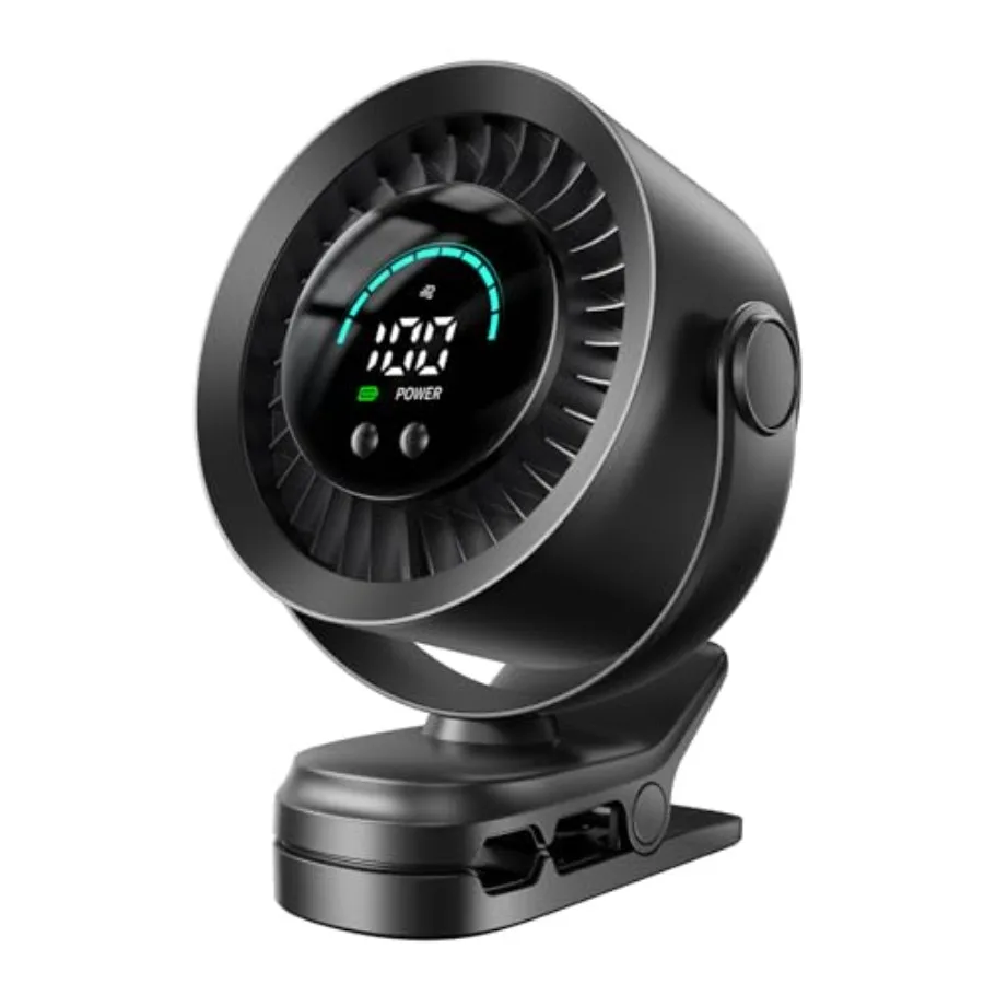 Portable Clip on Fan, 100-Speed Rechargeable USB Fan with LED Display, 360° Rotation and Strong Airflow Desk Fan, Up to 17 Hour
Portable Clip on Fan, 100-Speed Rechargeable USB Fan with LED Display, 360° Rotation and Strong Airflow Desk Fan, Up to 17 Hour
