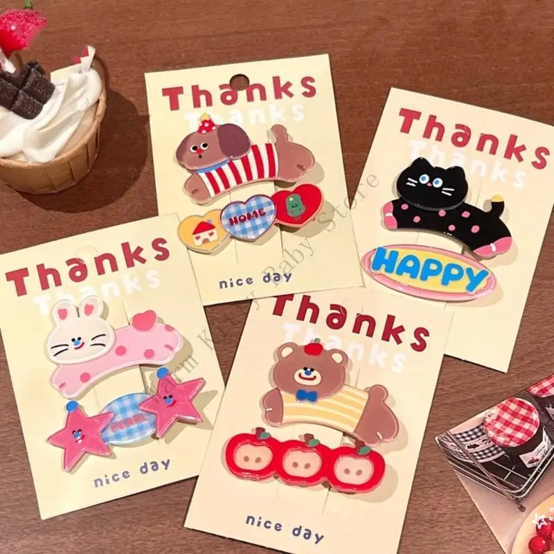 XXFE 2 Pieces Cartoon Animal Hair Clip Acrylic Practical Design Hair Accessories for Girls Women Fashion Hair Decors
XXFE 2 Pieces Cartoon Animal Hair Clip Acrylic Practical Design Hair Accessories for Girls Women Fashion Hair Decors