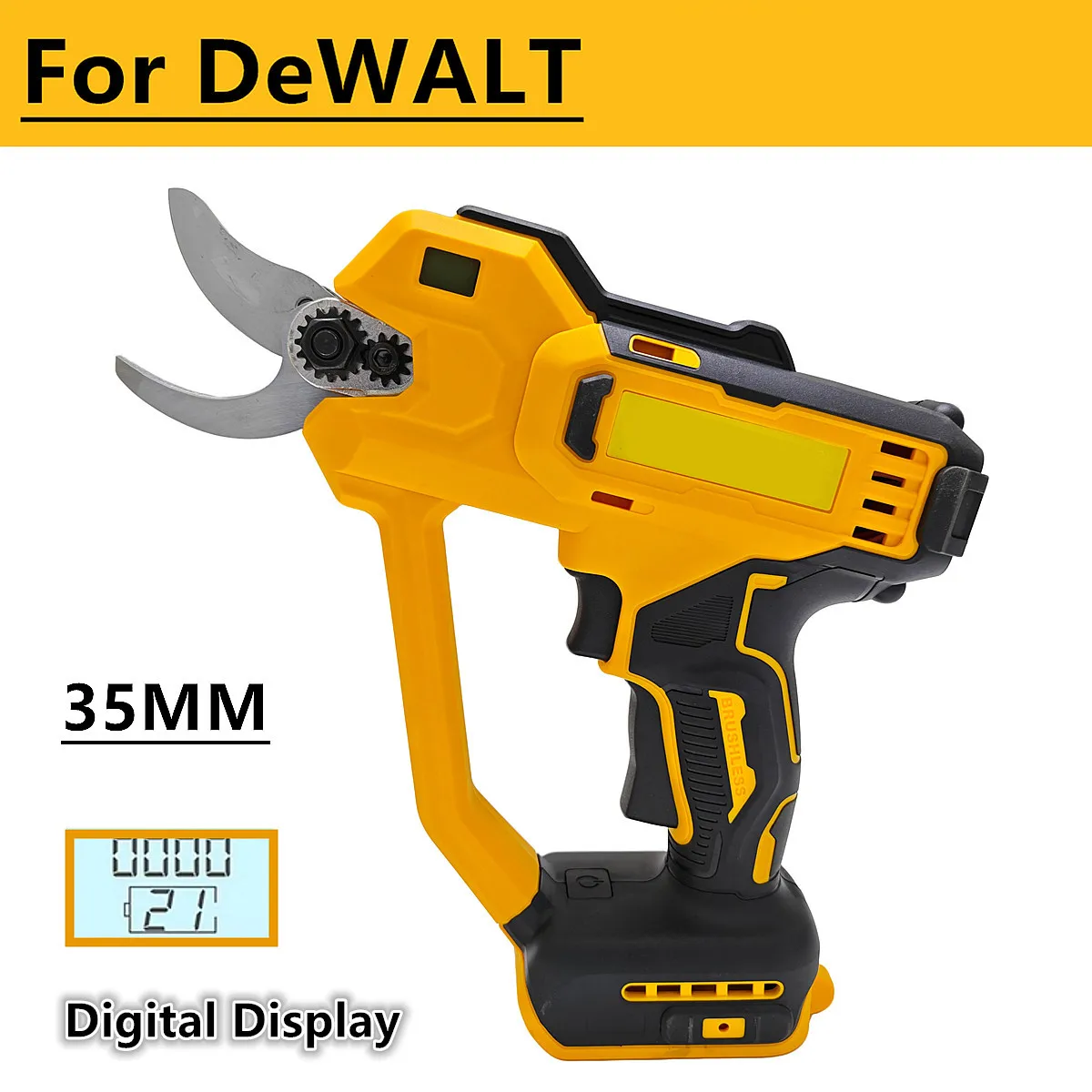 For DEWALT 20V Battery Brushless Electric Scissors 35MM Cordless Pruning Shears Electric Branches Cutter Digital Display Tools
For DEWALT 20V Battery Brushless Electric Scissors 35MM Cordless Pruning Shears Electric Branches Cutter Digital Display Tools