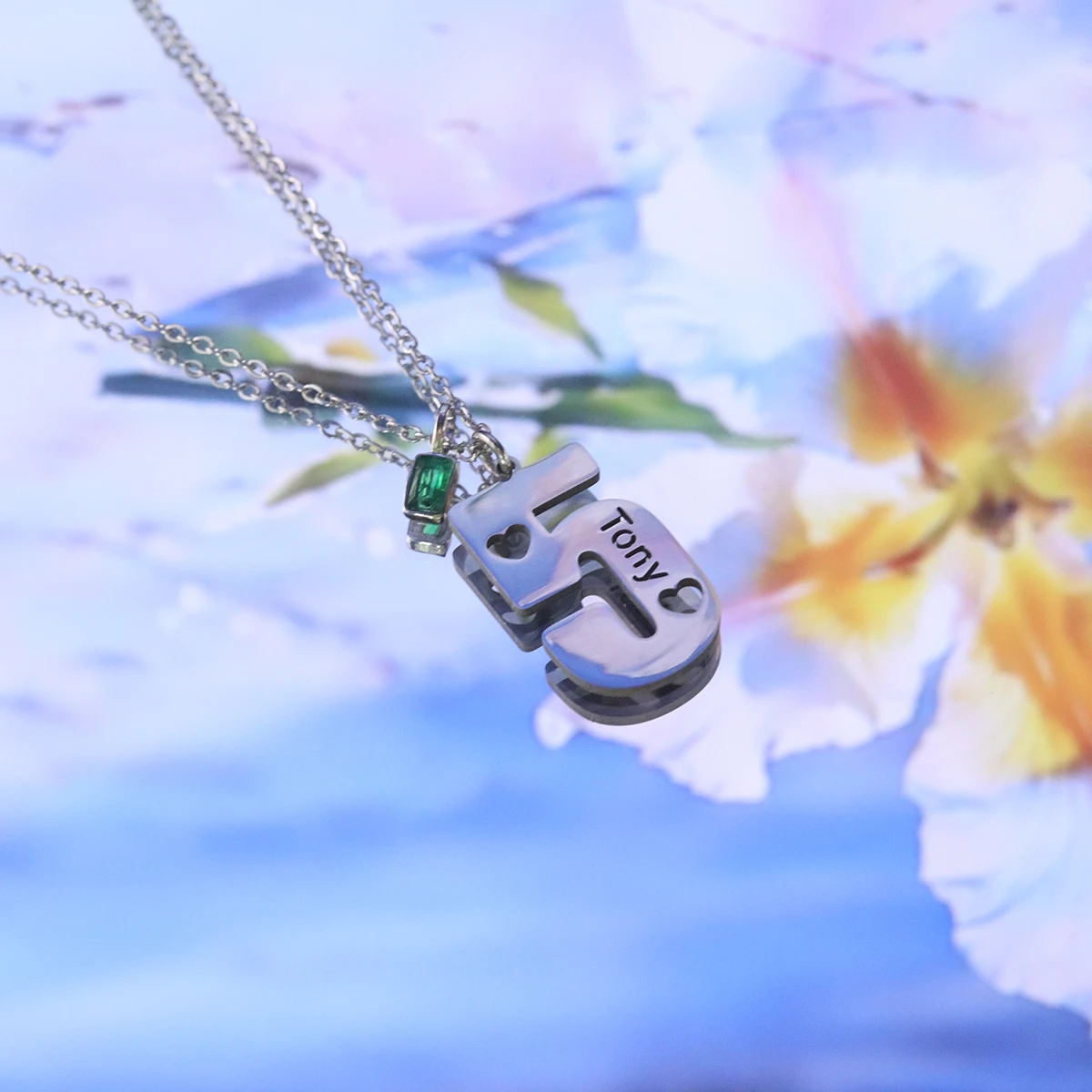 Chandler Custom Name Romantic Number 5 Pendant Necklace Silver Green Zircon Fashion Women's Stainless Steel Jewelry
Chandler Custom Name Romantic Number 5 Pendant Necklace Silver Green Zircon Fashion Women's Stainless Steel Jewelry