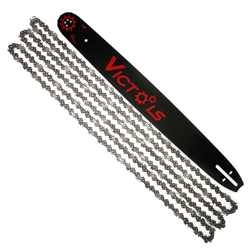 Garden Tool Parts Accessories Guide Bar with Chainsaw Blade 22'' 0.325" 0.058" 86Links for Chinese Chain Saw
Garden Tool Parts Accessories Guide Bar with Chainsaw Blade 22'' 0.325" 0.058" 86Links for Chinese Chain Saw