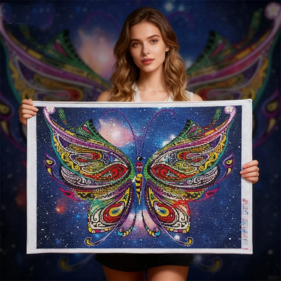 Sparkling Butterfly Pre-Printed Cross-Stitch DIY Embroidery Complete Kit Hobby Handiwork Craft Handicraft Design Different Magic
Sparkling Butterfly Pre-Printed Cross-Stitch DIY Embroidery Complete Kit Hobby Handiwork Craft Handicraft Design Different Magic