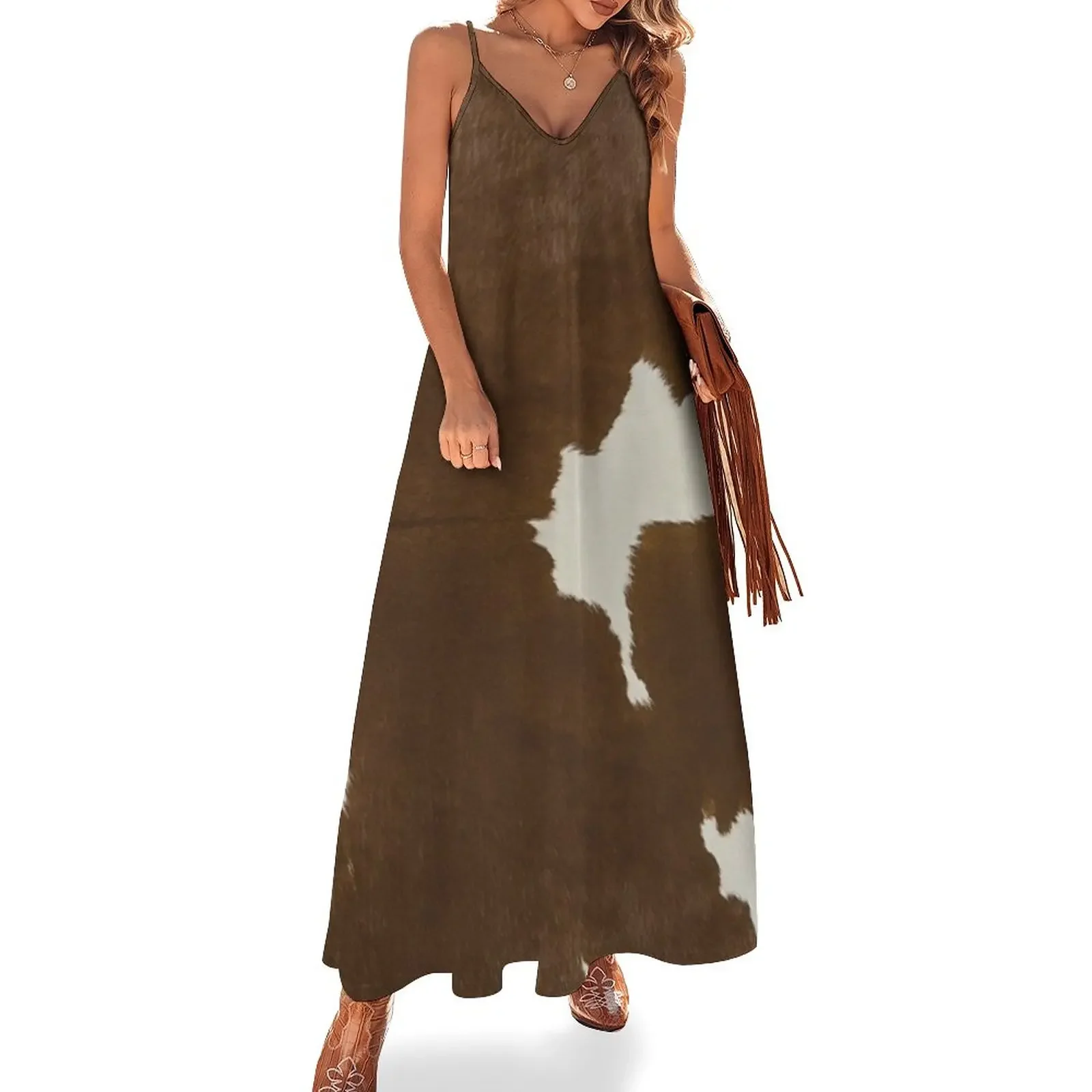 Dark Brown & White Cow Hide Sleeveless Dress ladies dresses for special occasion prom dress 2025 dresses for woman 2025 Dress
Dark Brown & White Cow Hide Sleeveless Dress ladies dresses for special occasion prom dress 2025 dresses for woman 2025 Dress
